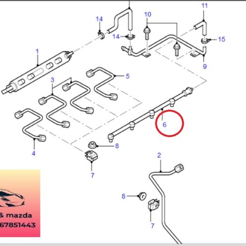 Tuy ô dầu hồi kim phun ranger everest 2007-2014 Tuy ô dầu hồi kim phun ranger everest 2007-2008-2009-2010-2011-2012-2013-2014-ống dầu hồi kim phun ranger everest-tuy ô dầu hồi kim phun nhiên liệu ranger everest-WE011349Y