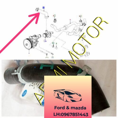 TUY Ô NƯỚC TỪ ĐUÔI BƠM NƯỚC VÀO LỐC ford ranger 2012-2013-2014-2015-2016 BB3Q8K512BD.
