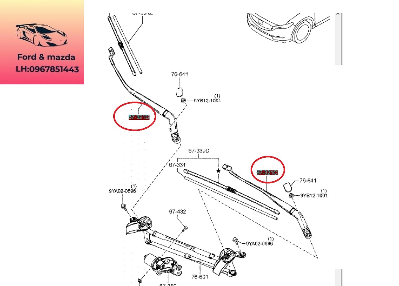 Cần gạt mưa mazda cx5 2018-2019-2020-2021-2022-cần sắt gạt mưa trước mazda cx5-KN0W67321-KD2W67321, (3) Cần gạt mưa mazda cx5 2018-2019-2020-2021-2022-cần sắt gạt mưa trước mazda cx5-KN0W67321-KD2W67321,