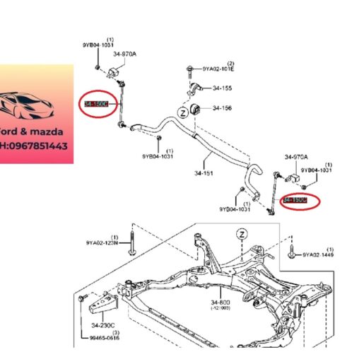 Rô tuyn cân bằng trước mazda cx5 2013-2014-2015-2016-2017-2018-2019-2020-2021-2022-thanh cân bằng trước mazda cx5-kd3534170