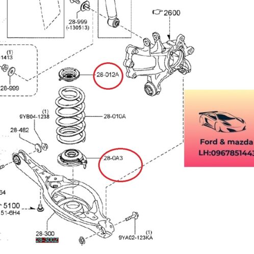 cao su đệm lò xo giảm sóc sau mazda cx5 2013-2022 cao su đệm lò xo giảm sóc sau mazda cx5 2013-2014-2015-2016-2017-2018-2019-2020-2021-2022 KD3528012-KD35280A3 (1