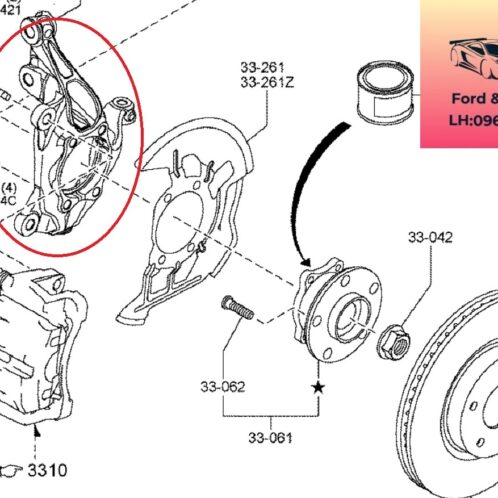 giá bắt bi moay ơ trước mazda cx5 2018-2019-2020-2021-2020-ngõng bắt bi moay ơ trước mazda cx5-giá bắt bạc đạn bánh trước cx5 -KN3L33021-KN3L33031