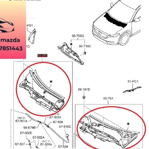 ốp dưới chân kính chắn gió mazda cx5 2018-2019-2020-2021-2022-2023-máng nước chân kính chắn gió mazda cx5-KN0W507R0A-KN0W507S0A