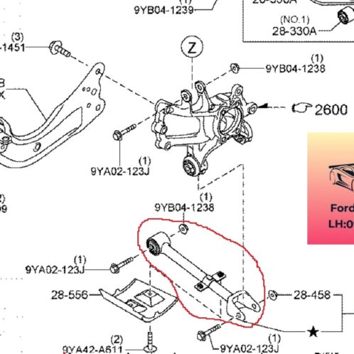 Thanh giằng thẳng cân bằng sau mazda cx5 2018-2023 thanh giằng thẳng cân bằng sau mazda cx5 2018-2019-2020-2021-2022-2023-KB7W28500,