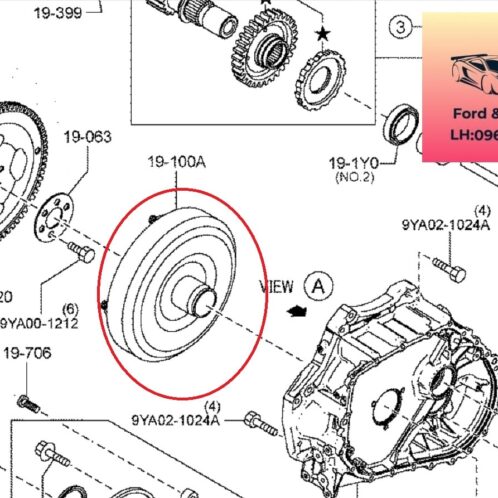 Biến mô hộp số tự động mazda 2 2015-2022 Biến mô hộp số tự động mazda 2 2015-2016-2017-2018-2019-2020-2021-2022-quả bí hôp số mazda 2-FZ1119100B (1)