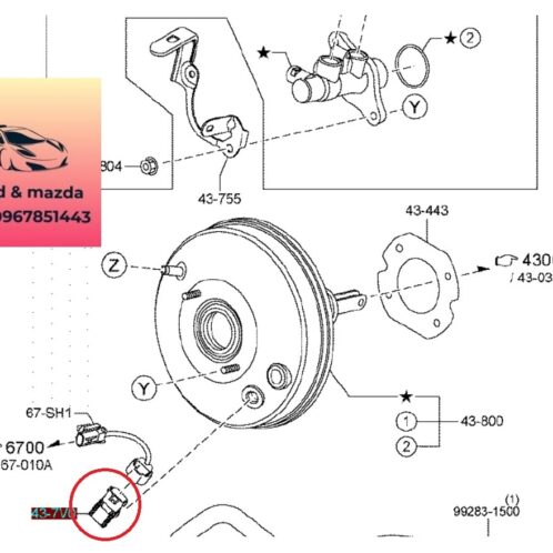 Cảm biến bầu trợ lực phanh mazda cx5 2018-2022 Cảm biến bầu trợ lực phanh mazda cx5 2018-2019-2020-2021-2022-cảm biến bầu sạc bô mazda cx5-cảm biến bình dầu thắng mazda cx5-K123437V0