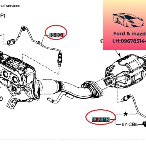 Cảm biến oxi mazda 2 2015-2022 Cảm biến oxi mazda 2 2015-2016-2017-2018-2019-2020-2021-2022-cảm biến khí thải mazda 2-cảm biến oxi trên mazda 2-cảm biến oxi dưới mazda 2-P51R188G1-P51S1886ZA