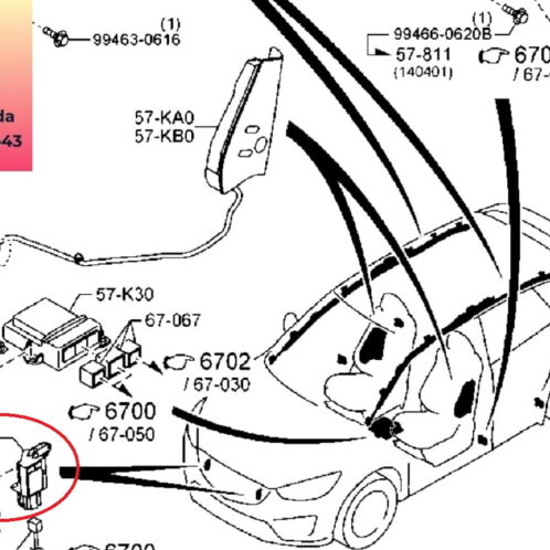 Cảm biến va chạm đầu xe mazda cx5 2013-2014-2015-2016-2017-cảm biến kích nổ túi khí mazda cx5-cảm biến va chạm mazda cx5-KD4557K1XA,