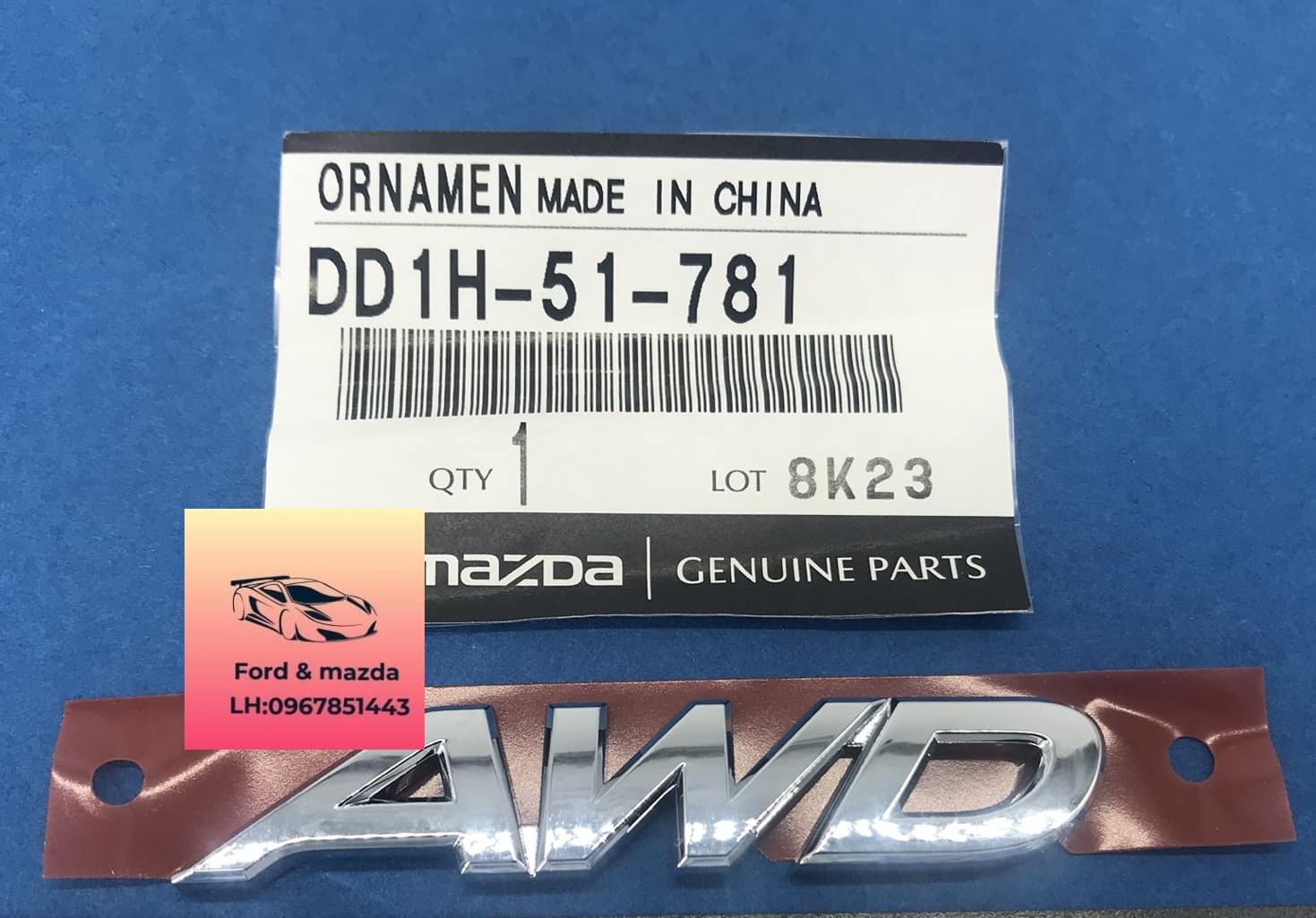 Chữ AWD cốp sau mazda cx5 2018-2019-2020-2021-2022-biểu tượng AWD cửa hậu sau mazda cx5-DD1H51781 Chữ AWD cốp sau mazda cx5 2018-2019-2020-2021-2022-biểu tượng AWD cửa hậu sau mazda cx5-DD1H51781