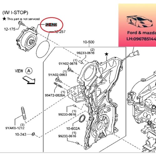 Mô tơ VVT mazda 2 2015-2022 Mô tơ VVT mazda 2 2015-2016-2017-2018-2019-2020-2021-2022-mô tơ hộp số mazda 2 PE01124Z0C (1)