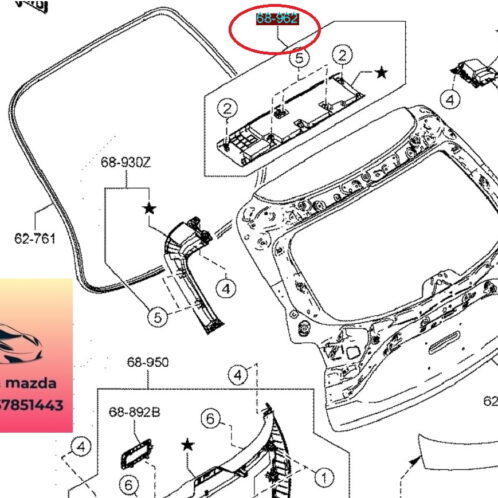ỐP NHỰA TÁP PI TRÊN CỐP SAU MAZDA CX5 2018-2022 ỐP NHỰA TÁP PI TRÊN CỐP SAU MAZDA CX5 2018-2019-2020-2021-2022-Ốp nhựa trên cốp sau mazda cx5-ốp nhựa cốp sau mazda cx5-KB7W68930,