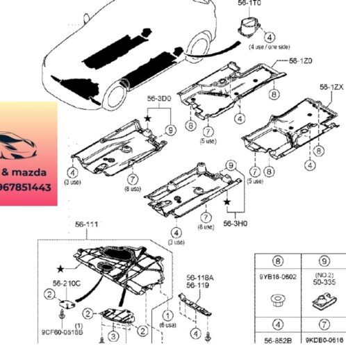 Tấm chắn bùn gầm xe mazda cx5 2018-2022 Tấm chắn bùn gầm xe mazda cx5 2018-2019-2020-2021-2022-tấm che bùn dưới thân xe mazda cx5-chắn dưới gầm xe mazda cx5-KB7W563D0C-KB7W563H0C-KB7W561Z0B-KB8B561Z0B-KB7W561ZXB
