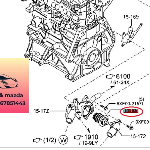 Van hằng nhiệt mazda 2 2015-2022 Van hằng nhiệt mazda 2 2015-2016-2017-2018-2019-2020-2021-2022-P50215171