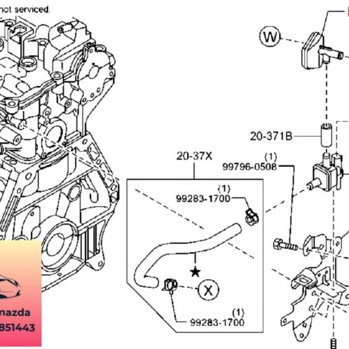 van điều tiết hơi xăng mazda 2 2015-2016-2017-2018-2019-2020-2021-2022-van điền khiển nhiên liệu mazda 2-đầu nối ống hơi xăng mazda 2-PE0118751-PY0113978