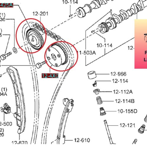 Bánh răng cam mazda 3 2009-2014 Bánh răng cam mazda 3 2009-2010-2011-2012-2013-2014-bánh răng cốt cam mazda 3-puli cốt cam mazda 3-ZJ0112425-ZJ40124X0A