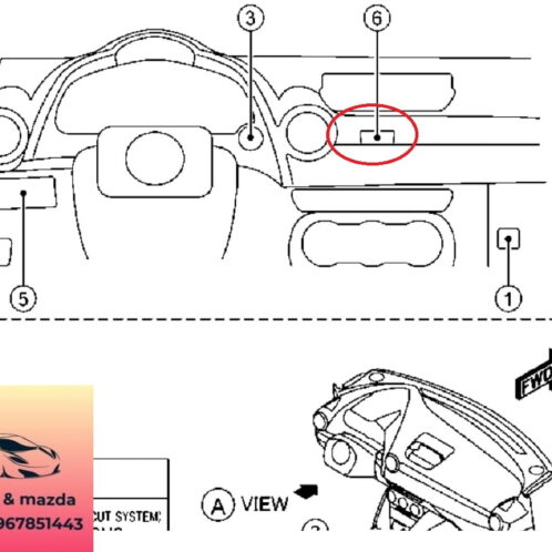 Công tắc cảnh báo nguy hiểm mazda 2 2015-2016-2017-2018-2019-2020-2021-2022-nút ấn cảnh báo nguy hiểm trên táp lô mazda 2-DA6A664H0