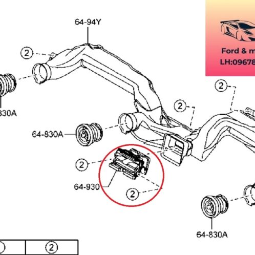 Cửa gió điều hòa táp lô mazda 2 2015-2022 Cửa gió điều hòa táp lô mazda 2 2015-2016-2017-2018-2019-2020-2021-2022-D09W6493001