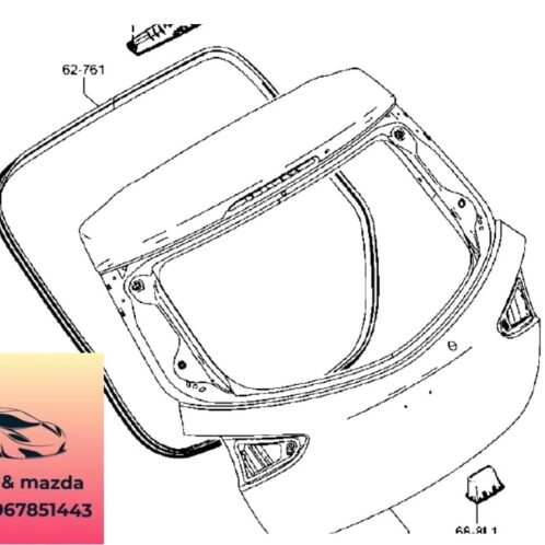Gioăng cao su cốp sau mazda 2 2015-2022 Gioăng cao su cốp sau mazda 2 2015-2016-2017-2018-2019-2020-2021-2022-gioăng cao su nắp cốp sau mazda 2-gioăng cao su cửa hậu mazda 2-DA6T62761