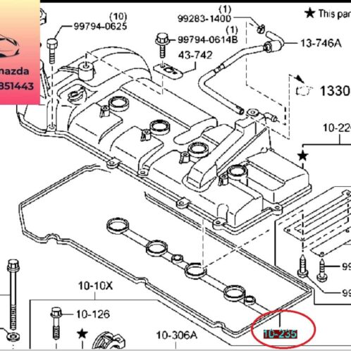 Gioăng dàn cò mazda 3 2009-2014 Gioăng dàn cò mazda 3 2009-2010-2012-2013-2014-gioăng nắp giàn cò mazda 3 ZJ2010235 (1)