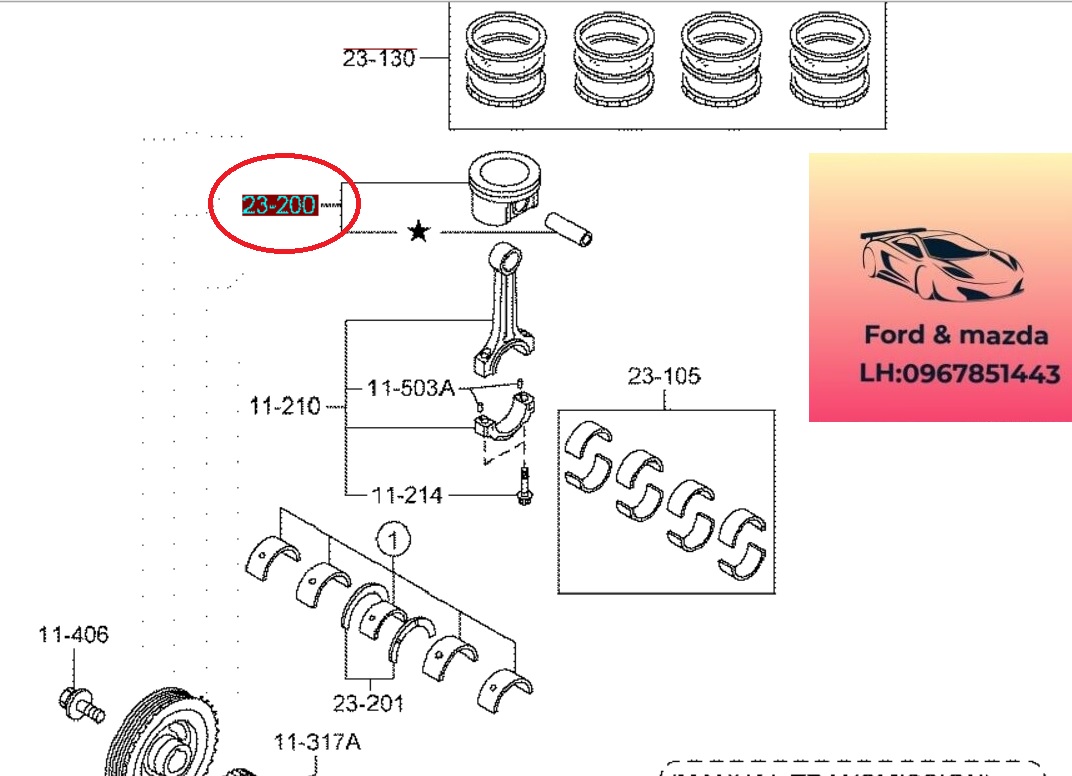 Piston mazda 3 2009-2010-2011-2012-2013-2014-pít tông mazda 3-bít tông mazda 3-Z6Y611SA0 (2) Piston mazda 3 2009-2010-2011-2012-2013-2014-pít tông mazda 3-bít tông mazda 3-Z6Y611SA0