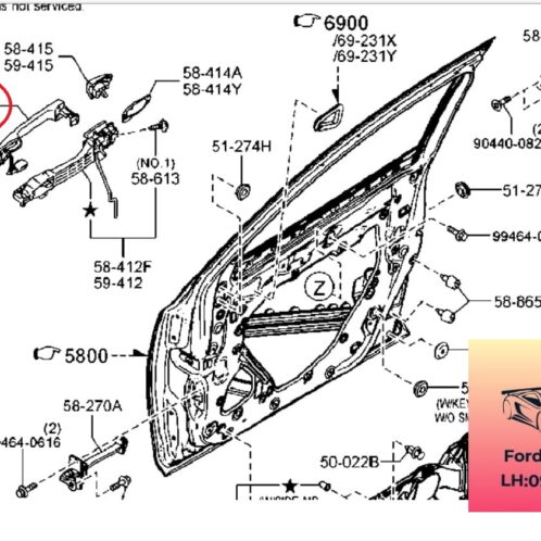 Tay mở cửa ngoài mazda 2 2015-2019 Tay mở cửa ngoài mazda 2 2015-2016-2017-2018-2019-tay mở cửa đoạn dài mazda 2-DB2M5841X62-DB2M5941X62
