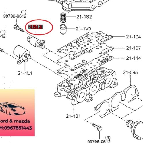 Van dầu hộp số mazda 3 2009-2010-2011-2012-2013-2014-cảm biến vỉ van hộp số mazda 3-FN21211F1