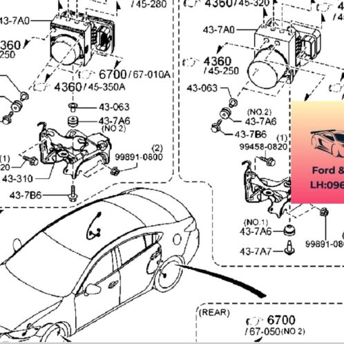 Bộ điều khiển ABS mazda 6 2014-2015-2016-2017-2018-2019-cụm ABS mazda 6-hộp điều khiển thắng ABS mazda 6-G4YA437A0B
