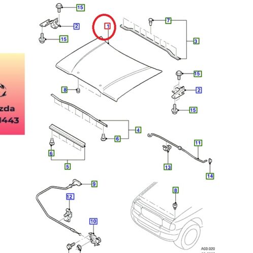 Ca bô ford ranger 2003-2006 Ca bô ford ranger 2003-2004-2005-2006-ca pô ford everest-ca bô ranger-UM4652310E