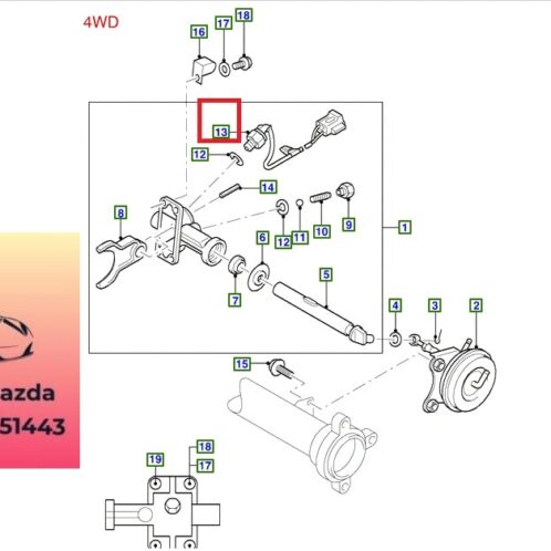 Cảm biến cài cầu ford ranger everest 2002-2014 Cảm biến cài cầu ford ranger everest 2002-2003-2004-2005-2006-2007-2008-2009-2010-2011-2012-2013-2014-công tắc cài cầu trước ford ranger everest-cảm biến cầu trước ranger everest-PA3317640-F40217640E
