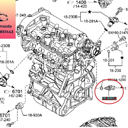 Cảm biến nhiệt độ nước mazda 6 2015-2019 Cảm biến nhiệt độ nước mazda 6 2015-2016-2017-2018-2019-cảm biến nhiệt độ nước trên van hằng nhiệt mazda 6-cảm biến nhiệt độ nước làm mát mazda 6-B59318840A (1)