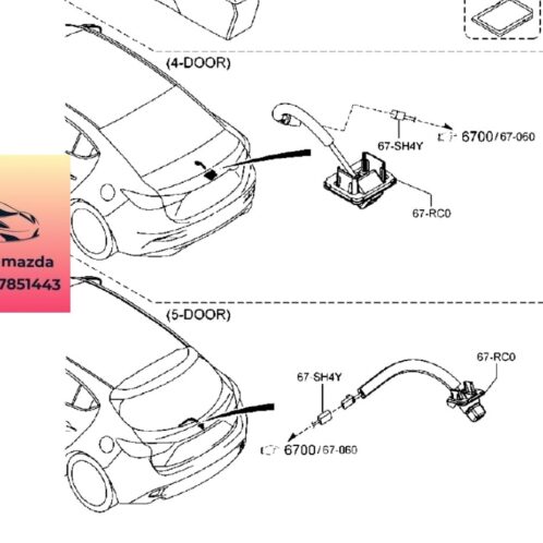 Cam lùi mazda 3 2015-2019 Cam lùi mazda 3 2015-2016-2017-2018-2019-camera lùi cốp sau mazda 3-cam lùi cửa hậu sau mazda 3-camera lùi cánh cửa cốp sau mazda 3-B61T67RC0-B62H67RC0