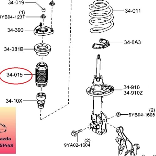 Cao su giảm sóc trước mazda 3 6 cx5 2014-2019 Cao su giảm sóc trước mazda 3 6 cx5 2014-2015-2016-2017-2018-2019-cao su chụp bụi giảm sóc trước mazda 3 6 cx5-cao su nhún trước mazda 3 6 cx5-cao su thụt trước mazda 3 6 cx5-B45A34015-KD3534015