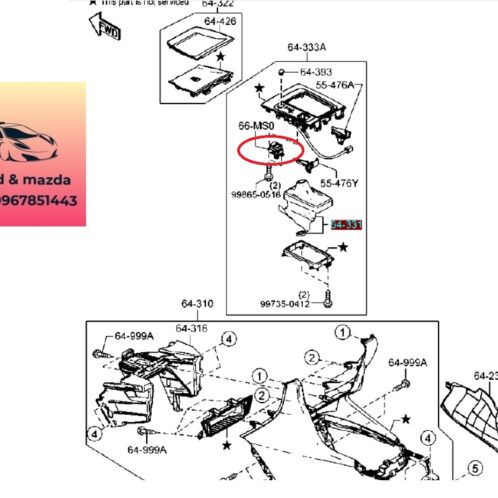 Công tắc điều kiển chế độ sport mazda 3 2015-2016-2017-2018-2019-công tắc chuyển cần số sport mazda 3-phím chuyển cần số sport mazda 3-GMJ666YK0 (1)