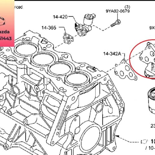 Đế bắt lọc dầu mazda 6 2014-2019 Đế bắt lọc dầu mazda 6 2014-2015-2016-2017-2018-2019-đế bắt lọc nhớt mazda 6-giá bắt lọc dầu máy mazda 6-PE0114311
