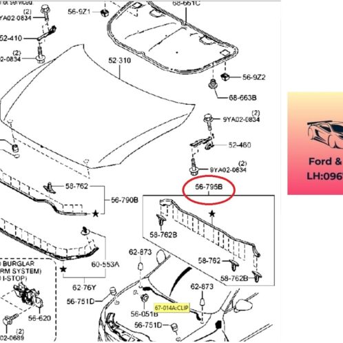 Gioăng ốp nhựa kính chắn gió trước mazda 6 2014-2019 Gioăng ốp nhựa kính chắn gió trước mazda 6 2014-2015-2016-2017-2018-2019-gioăng cao su máng nước kính chắn gió mazda 6-gioắng ốp dưới kính chắn gió mazda 6-GHP956760A
