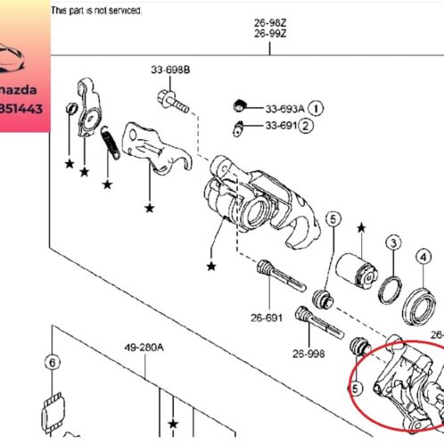 Gông cụm phanh trước mazda 6 2014-2015-2016-2017-2018-2019-cụm phanh trước mazda 6-phanh trước mazda 6-GHT226281A