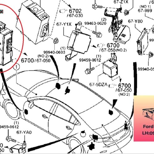 Hộp điều khiển chìa khóa thông minh mazda 6 cx5 2014-2015-2016-2017-2018-2019-hộp nhận tín hiệu chìa khóa mazda 6 cx5-hộp điều khiển chìa khóa mazda 6 cx5-KD45675U0