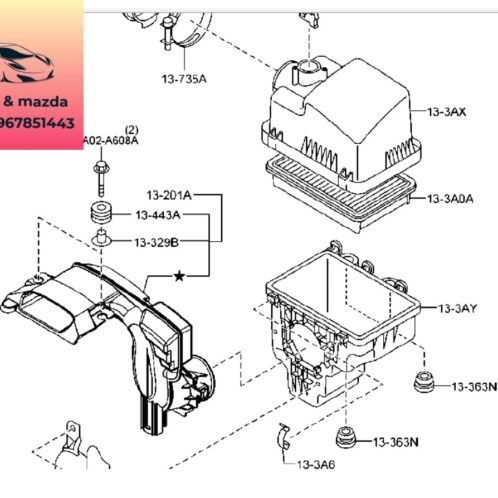 Hộp lọc gió mazda 6 2014-2019 Hộp lọc gió mazda 6 2014-2015-2016-2017-2018-2019-nắp trên hộp lọc gió mazda 6-nắp dưới hộp lọc gió mazda 6-hộp lọc gió động cơ mazda 6-PE01133AX-PY1A133AX-PE01133AY-PY1A133AY