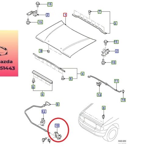 Khóa ca bô ford ranger 2003-2004-2005-2006-2007-2008-2009-2010-2011-ổ khóa ca pô trước ranger-ô khóa ca bô trước ford everest-cơ cấu khóa nắp ca pô ranger-UM4656620B-UM4656620C-UM8156620B-UM8156620C