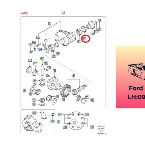 Phớt cầu trước ford ranger everest 2002-2014 Phớt cầu trước ford ranger everest 2002-2003-2004-2005-2006-2007-2008-2009-2010-2011-2012-2013-2014-phớt sau cầu trước ranger everest-M05327165