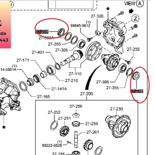 Phớt láp cầu sau mazda 6 2014-2019 Phớt láp cầu sau mazda 6 2014-2015-2016-2017-2018-2019-phớt láp sau mazda 6-phớt cầu sau mazda 6-KA0127238
