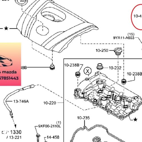 Que thăm nhớt mazda 6 2014-2015-2016-2017-2018-2019-que thăm dầu mazda 6-que đo dầu mazda 6-PE0110450