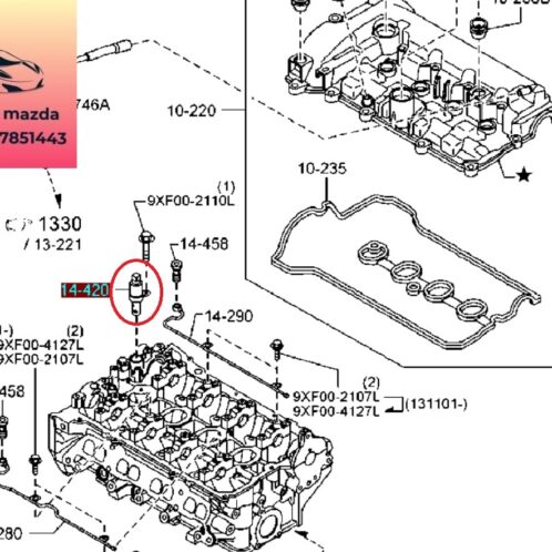 Van điều khiển nhớt hộp số mazda 6 2014-2015-2016-2017-2018-2019-van điều khiển dầu trên mặt máy mazda 6-van cảm biến dầu nhớt hộp số mazda 6-PE0114420 (1)