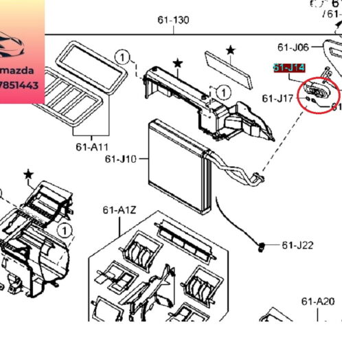 Van tiết lưu mazda 3 2015-2019 Van tiết lưu mazda 3 2015-2016-2017-2018-2019-van tiết lưu dàn lạnh mazda 3-van tiết lưu điều hòa mazda 3-KF0361J14