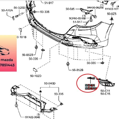 ốp inox mạ đèn gầm mazda 3 2015-2016-2017-2018-2019-mí ốp đèn gầm mazda 3-ốp mạ đèn sương mù mazda 3-B63C50C12-B63C50C22