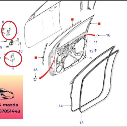 Bản lề cánh cửa ford ranger mazda bt50 2012-2013-2014-2015-2016-2017-2018-2019-2020-2021-2022-bản lề cửa ford ranger mazda bt50-UC9P58240A-UC9P59240A-AB392122810AE-AB392122811AE