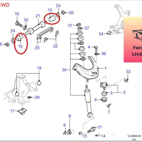 Cao su càng A trên ford ranger everest 2002-2003-2004-2005-2006-2007-2008-2009-2010-2011-2012-2013-2014-cao su càng a ranger everest-UR5634470B-UH7134470