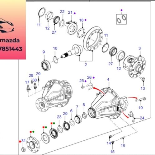 Cầu sau ford ranger mazda bt50 2012-2022 Cầu sau ford ranger mazda bt50 2012-2013-2014-2015-2016-2017-2018-2019-2020-2021-2022-đùm cầu sau ranger mazda bt50-AB394200DG-JB3G4200ZB-EB3G4200DAB