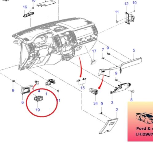 Công tắc chỉnh đèn pha ford ranger everest 2012-2022 Công tắc chỉnh đèn pha ford ranger everest 2012-2013-2014-2015-2016-2017-2018-2019-2020-2021-2022-công tắc điều chỉnh đèn pha ford ranger everest-EB3T13D061ECW-JB3T13D061BB3JA6-DG9T13D061HD3JA6