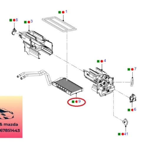Dàn sưởi ford ranger mazda bt50 2012-2022 Dàn sưởi ford ranger mazda bt50 2012-2013-2014-2015-2016-2017-2018-2019-2020-2021-2022-dàn sưởi điều hòa ranger mazda bt50-UC9P61A08
